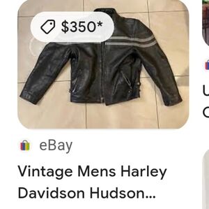 Vintage Harley Davidson genuine leather